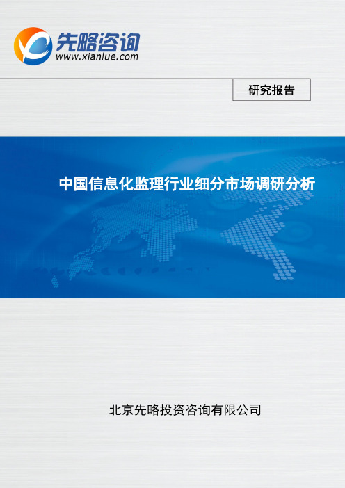 中国信息化监理行业细分市场调研分析(报告精选)