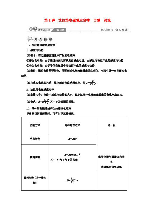 高考物理一轮复习讲义 第2讲 法拉第电磁感应定律自感涡流