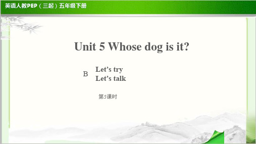 Unit 5  Whose dog is it 第5课时示范公开课教学PPT课件人教PEP五下