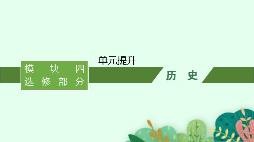 人教版高考历史一轮总复习精品课件 模块四 选修部分 第十五单元 单元提升