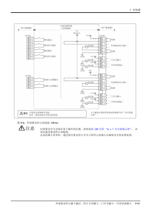 机械手安全接口的接线