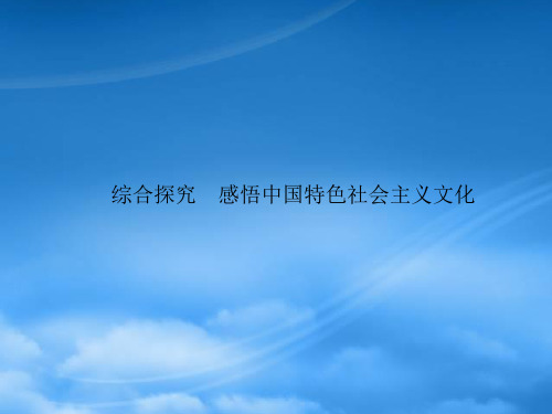 高中政治 第四单元 发展中国特色社会主义文化综合探究课件 新人教必修3