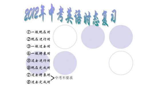 2013中考英语时态复习
