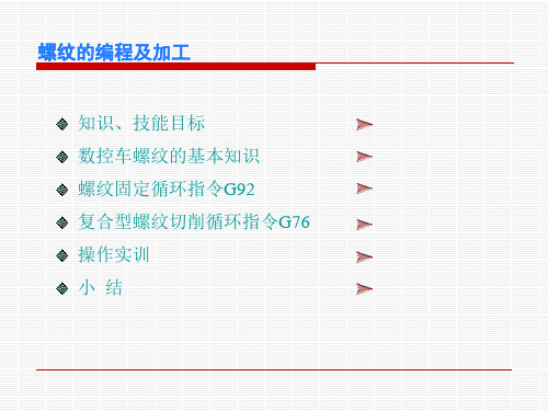 螺纹的编程及加工