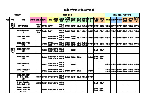 公司管理流程与权限表