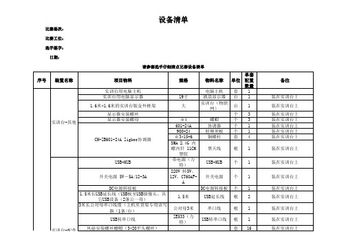 智能家居安装与维护设备清单(详细)