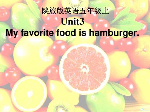 五上英语UNIT3 My favorite food is hamburgers(陕西旅游版)优秀版