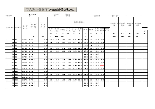 土工试验导入理正