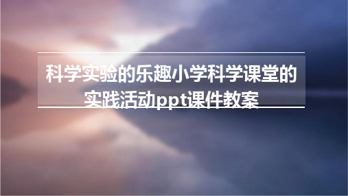 科学实验的乐趣小学科学课堂的实践活动ppt课件教案