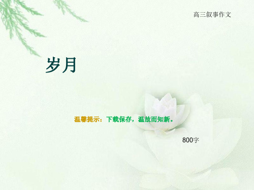 高三叙事作文《岁月》800字