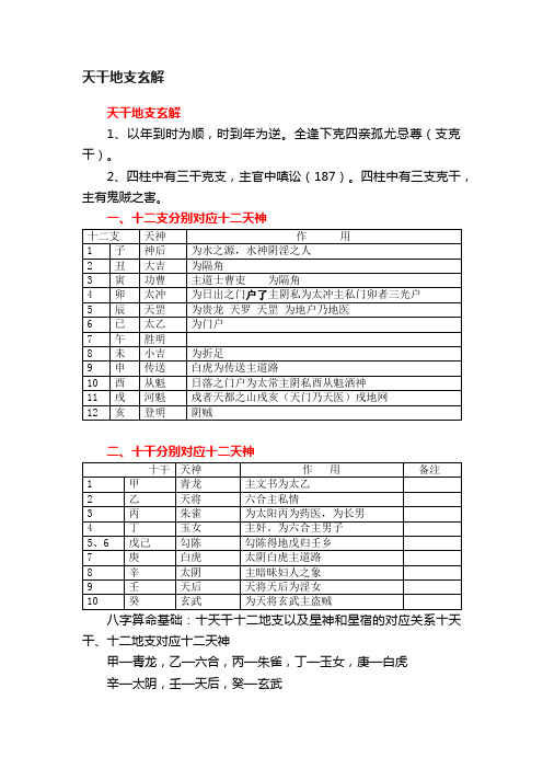 天干地支玄解