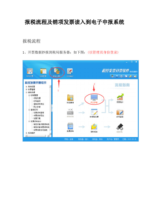 报税流程及销项发票读入到电子申报系统