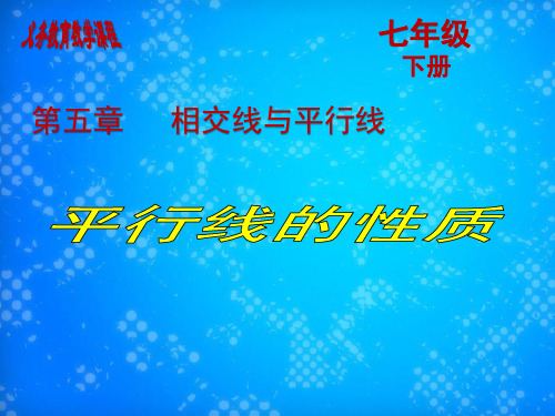 人教版 初中数学 第七年下册第五章5.3.1平行线的性质课件(共20张PPT)