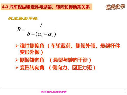 汽车转向系统动力学