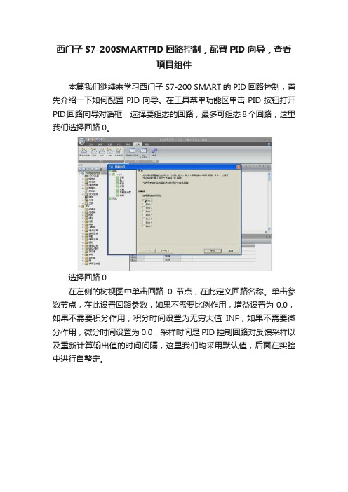 西门子S7-200SMARTPID回路控制，配置PID向导，查看项目组件