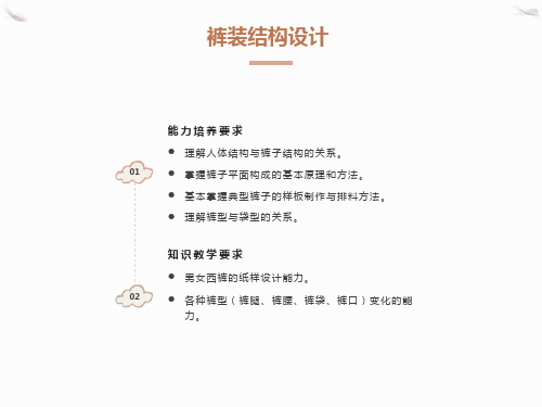 裤子结构设计裁剪图