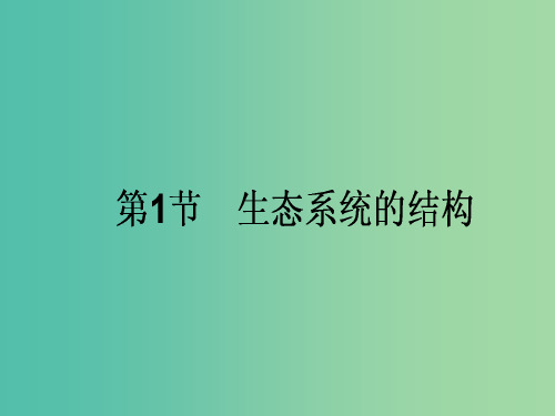 高考生物一轮复习 第5章 生态系统及其稳定性 第1节 生态系统的结构课件 新人教版必修3