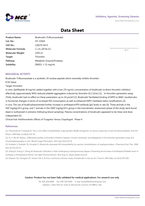 HY-15664_Bivalirudin Trifluoroacetate_MCE