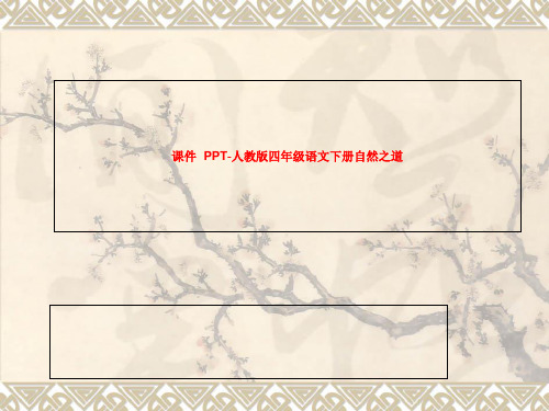 人教版四年级语文下册自然之道-课件  PPT