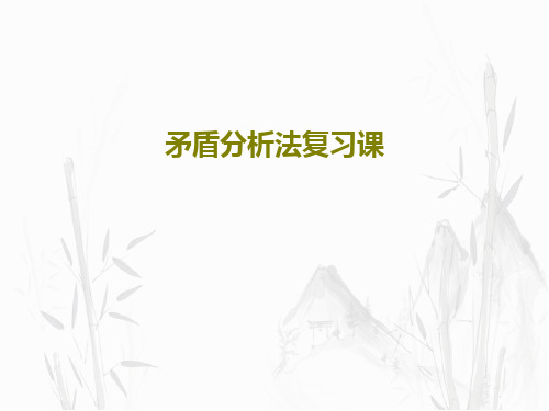 矛盾分析法复习课PPT文档共19页