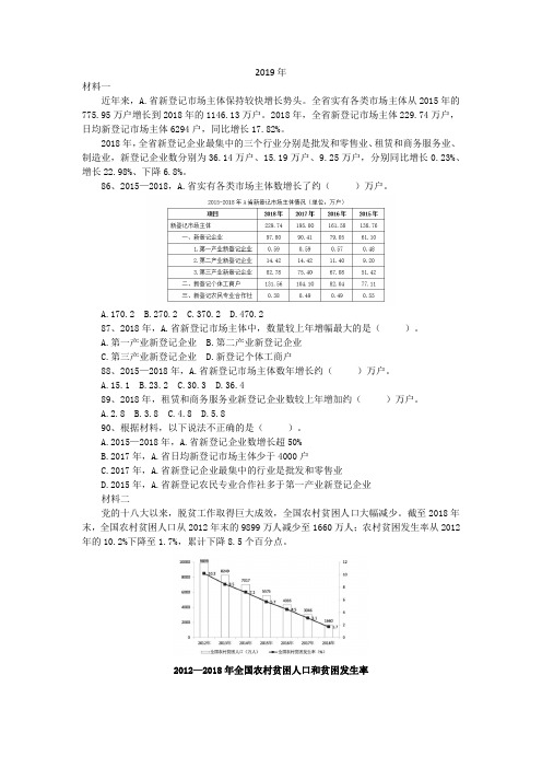 广东历年公务员考试资料分析