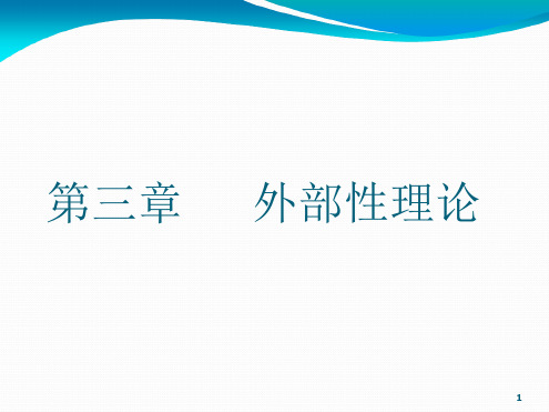 环境经济学03外部性理论讲解