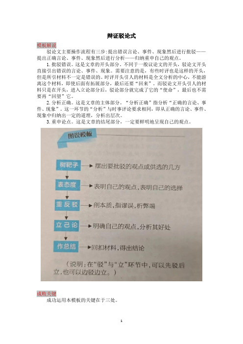 高考写作指导：辩证驳论式