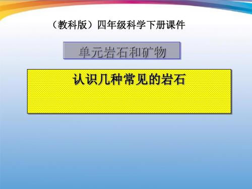 《认识几种常见的岩石》岩石和矿物PPT课件