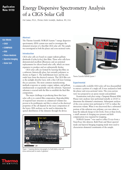 Energy Dispersive Spectrometry Analysis