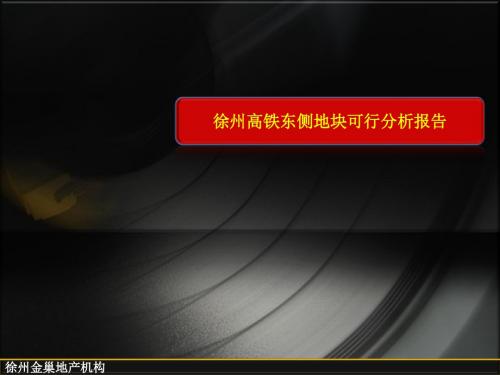 徐州高铁东侧地块可行分析报告80p-文档资料