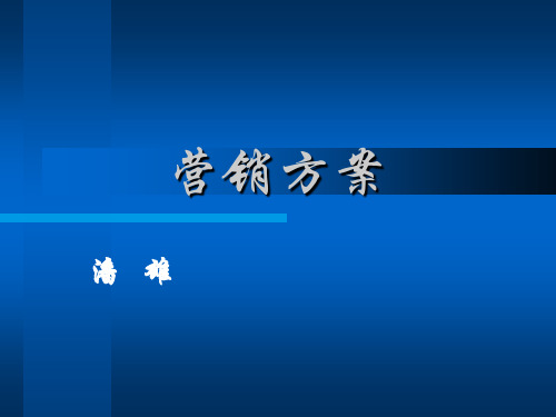 营销方案(ppt 20)