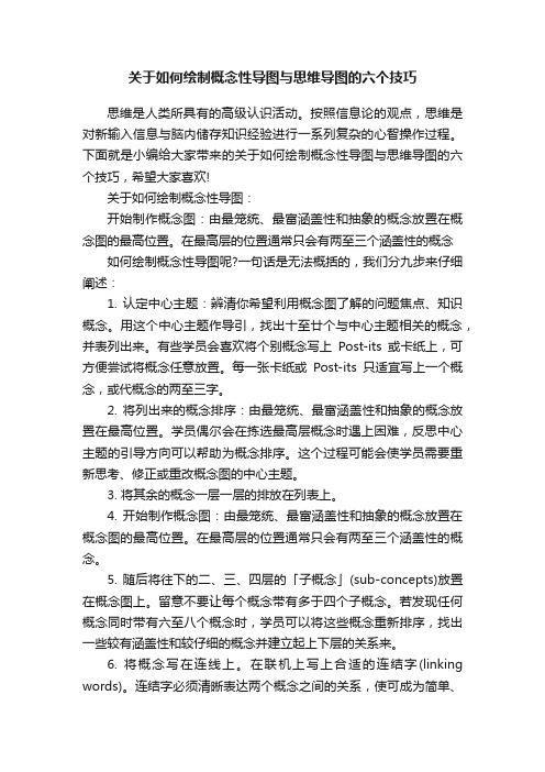 关于如何绘制概念性导图与思维导图的六个技巧