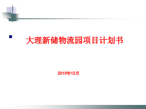 大理新储物流园的项目计划书