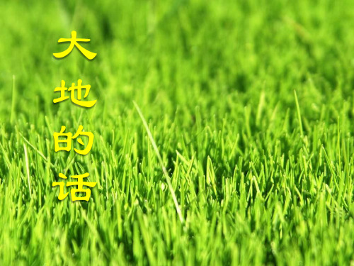 北师大版四年级语文下册《大地的话》PPT课件(3篇)