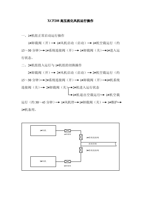 高压流化风机运行操作规程