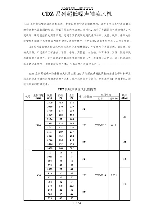 CDZ系列超低噪声轴流风机