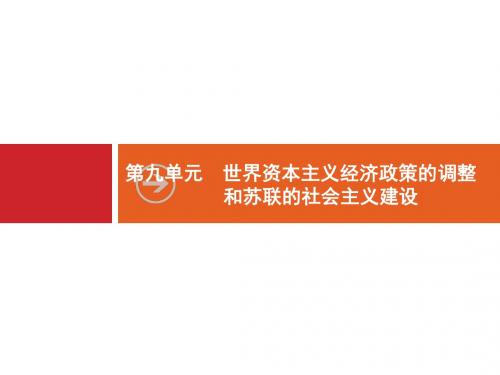 广西高考历史(人教版)一轮复习课件：第9单元 第28课时 资本主义世界经济危机与罗斯福新政