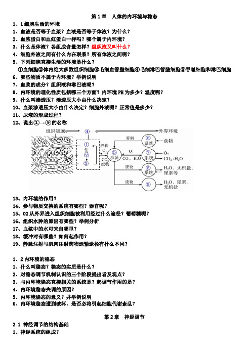 高中生物选1知识背诵