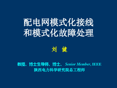 配电网模式化接线和模式化故障处理(刘健)