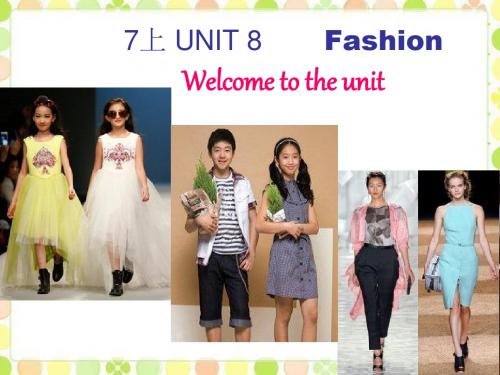 牛津译林版七年级英语上册《nit 8 Fashion  Welcome to the unit》精品课课件_1