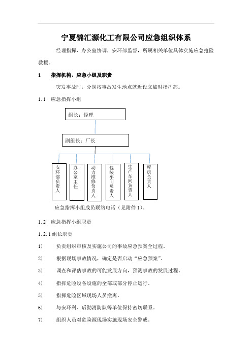 应急救援管理组织机构图