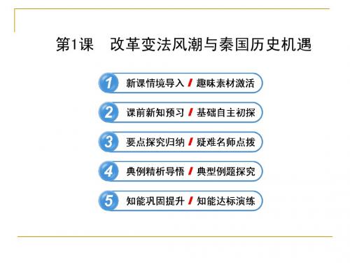 2.1 改革变法风潮与秦国历史机遇 课件(人教版选修1)