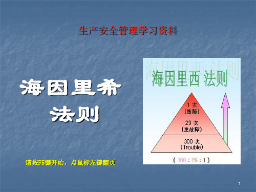 安全生产管理-海因里希法则PPT课件