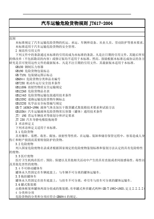 2957.(4-52)JT617-2004汽车运输危险货物规则