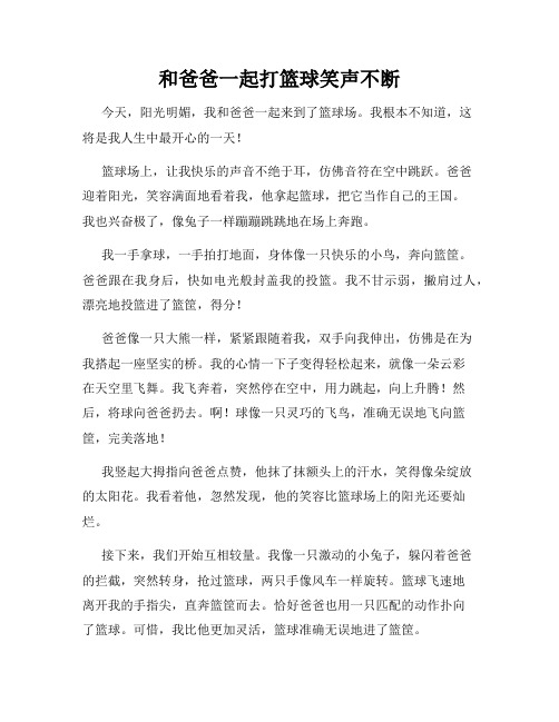 三年级作文那次玩得真高兴之和爸爸一起打篮球笑声不断