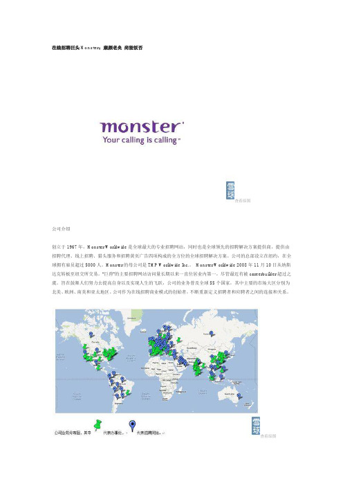 在线招聘巨头Monster