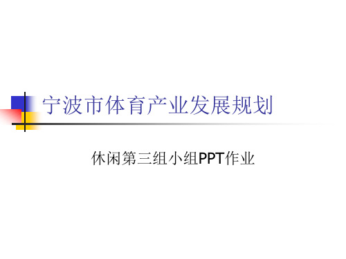 宁波市体育产业发展规划.pptx