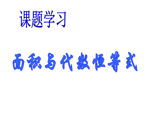 八年级数学面积与代数恒等式-(中学课件201909)