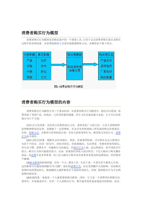 消费者购买行为模型