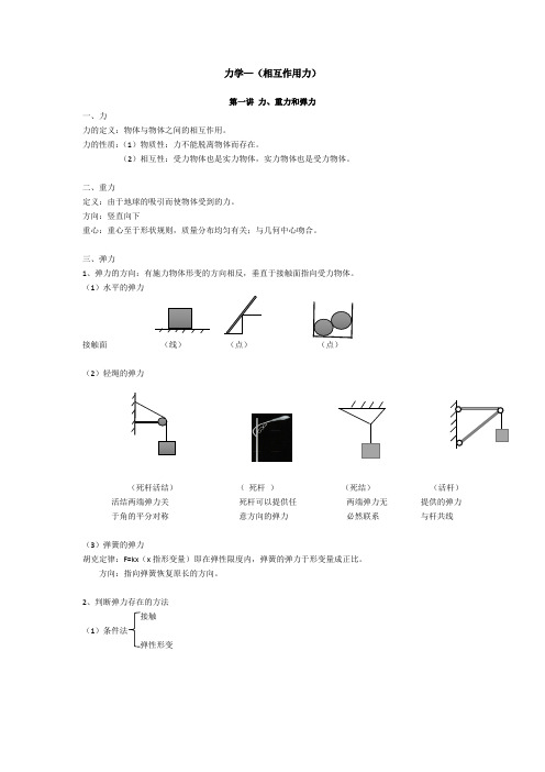 力学(相互作用力)